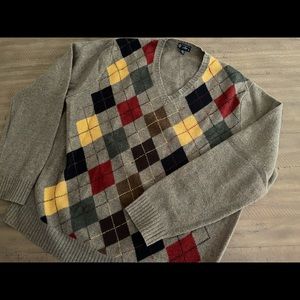 JCrew, XL argyle, premium lambs wool